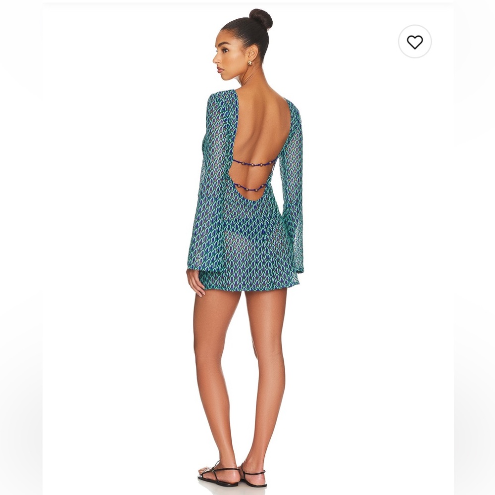 House of Harlow x Revolve Saskia Mini Dress in Blue Multi